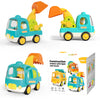 Ctffnny Friction Powered Push And Go Inertia Cars Small Excavator With Music Sound And Light Construction Vehicles Toy Trucks Ca