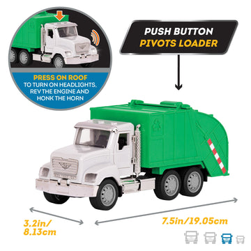 Driven by Battat - 7-Inch Work Vehicle Toy with Lights & Sounds, Movable Parts, Educational Truck for Boys & Girls, Durable Desi