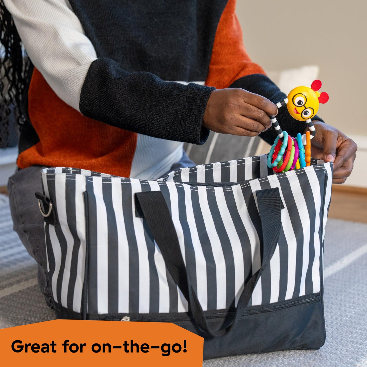 Baby Einstein Cals Connectors Sensory Toy with Textured Links, Ages 0+ Months and Up