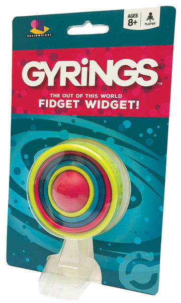 Brainwright Gyrings - The Out Of This World Fidget Widget! Multi-Colored, 5''