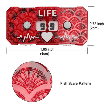 Life Counter Twin Digits Dragon Scale Pattern Designed For Cedh Game And Other Mtg Dual Game Fits All Tcg, Ccg And Lcg Made Of P