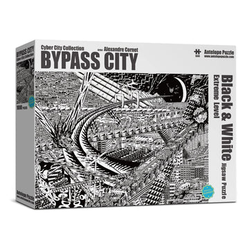 Antelope - 1000 Piece Puzzle For Adults, Cyber City Black & White Metropolitan Jigsaw Puzzles 1000 Pieces Hell Difficulty, High Resolution, Matte Finish, Smooth Edging, No Dust Puzzle