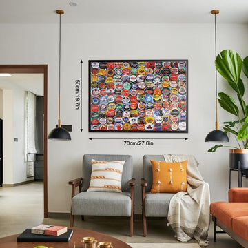 Color Bottle Cap Jigsaw Puzzles 1000 Pieces For Adults, Color Bottle Cap Puzzle, Impossible Difficult Challenge Puzzle,Quality A