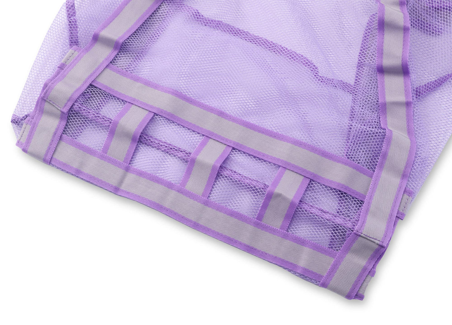 LEAFOREST Large Beach Bag with Zipper Lightweight Beach Toy Bag Mesh Bag for Swimming Pool Sand Toys (Purple)
