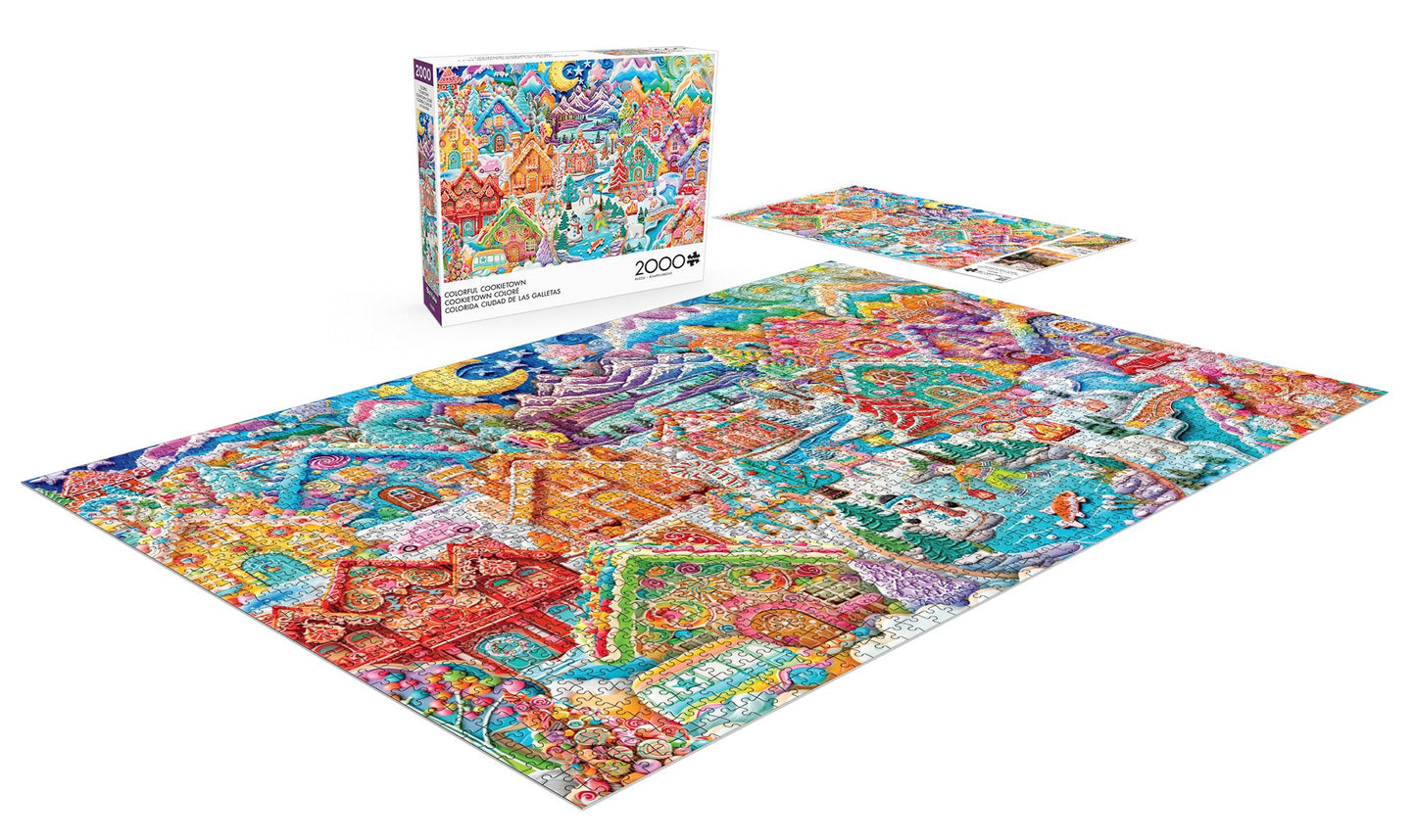 Buffalo Games - Whirly Twirly Studio - Colorful Cookietown - 2000 Piece Jigsaw Puzzle For Adults -Challenging Puzzle Perfect For