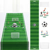 Tiamon Soccer Table Decorations Kit Includes 7 Player Figures, 2 Field Goal Nets, 1 Field Table Runner, 1 Mini Bouncy Ball for S