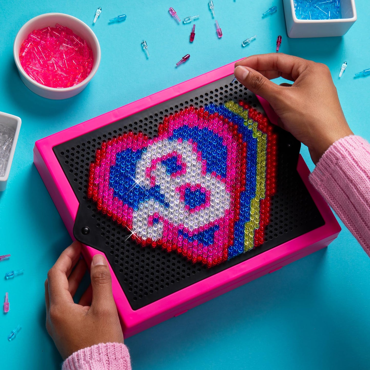 Lite Brite Super Bright Hd, Barbie Edition - Creative Retro Light-Up Screen – Educational Play For Children, Enhances Creativity, Gift For Girls And Boys Ages 6+