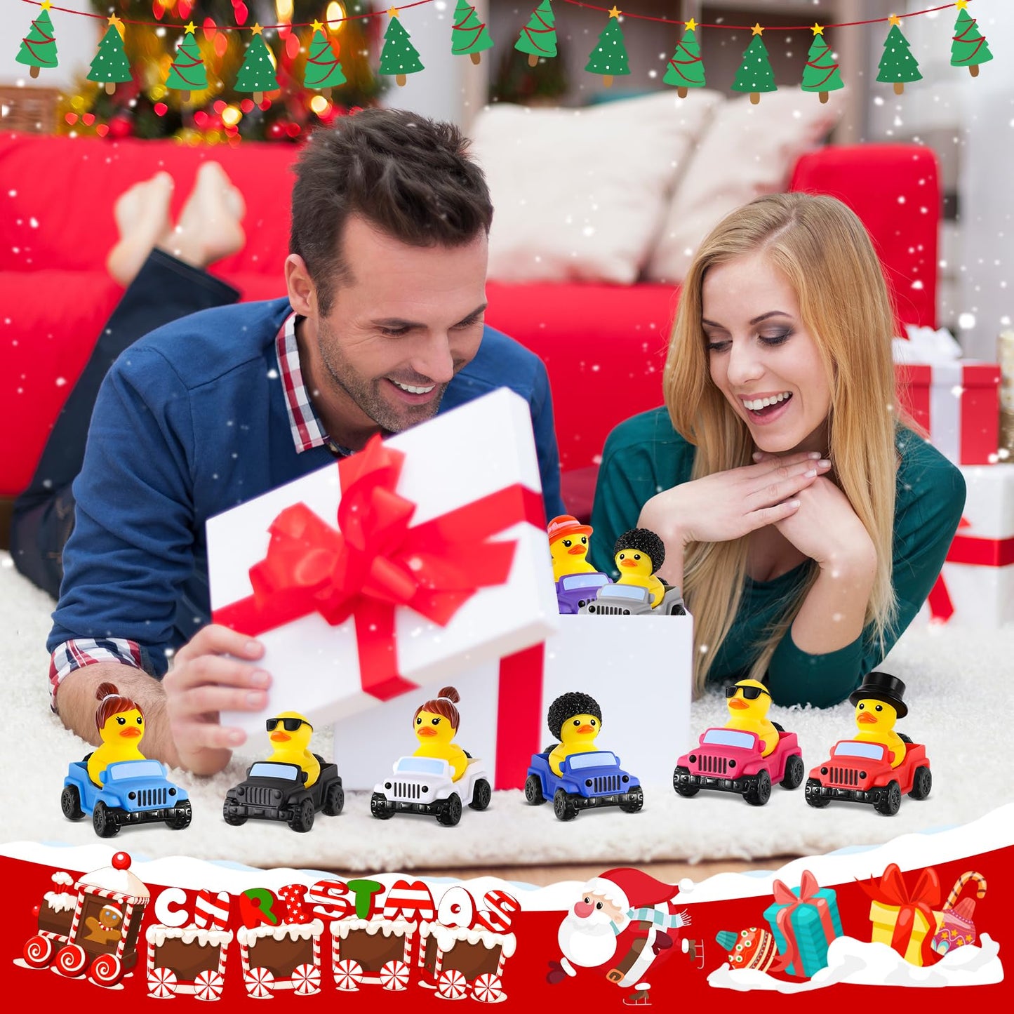 60 Pcs Jeep Ducks Rubber Ducks 2.8 Inch Jeep Ducks for Ducking 30 Rubber Ducks Assortment with 30 Jeeps Ducks for Jeeps Collection Valentines Day Birthdays Gifts Party Favors Baby Bath Toy