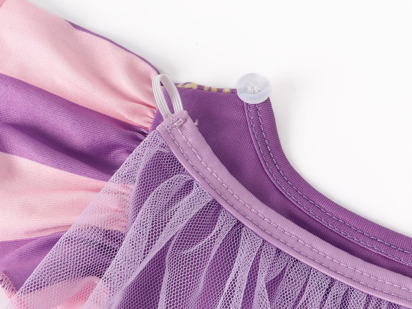 Wonderbabe Rapunzel Dress For Girls Princess Costume Ruffle Sleeve Purple Dress Toddler Girls Halloween Costume Party Dress Up Clothes With Cape Size 3-4T