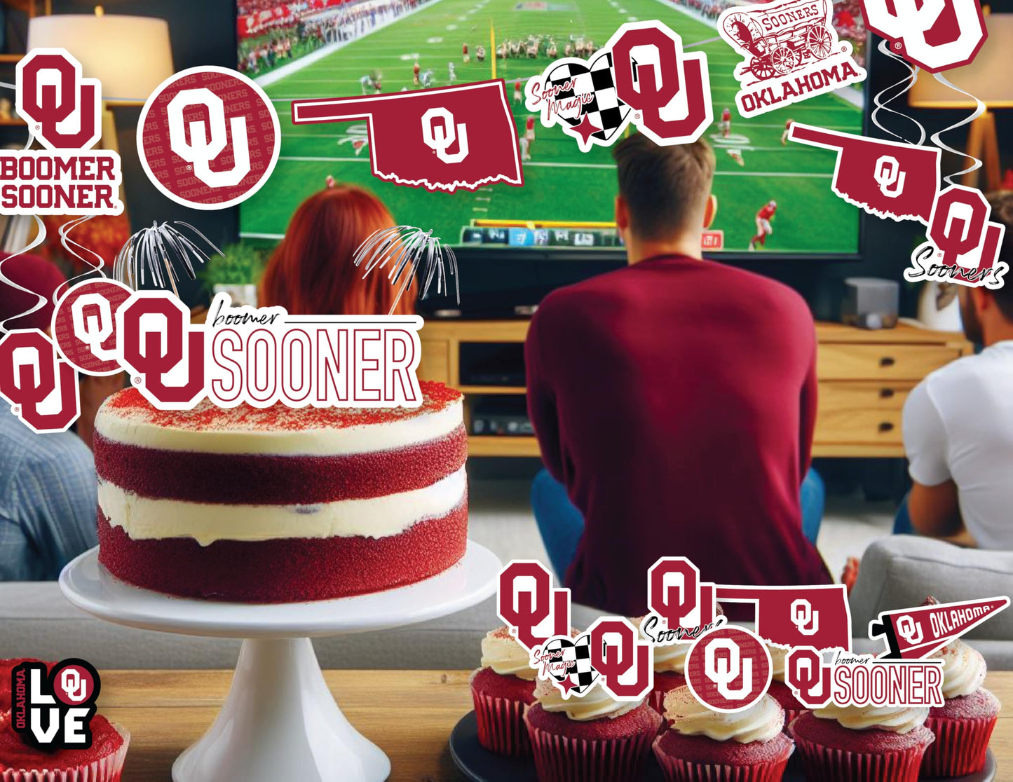 Oklahoma Sooners Party Supplies (42 Pieces) For University Of Oklahoma Graduation, Tailgating And Birthday Party Decorations Wit
