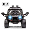 Nasitip 12V Kids Ride On Car Truck W/Parent Remote Control, Spring Suspension, Led Lights, Aux Port, Music (Black, No Tent)