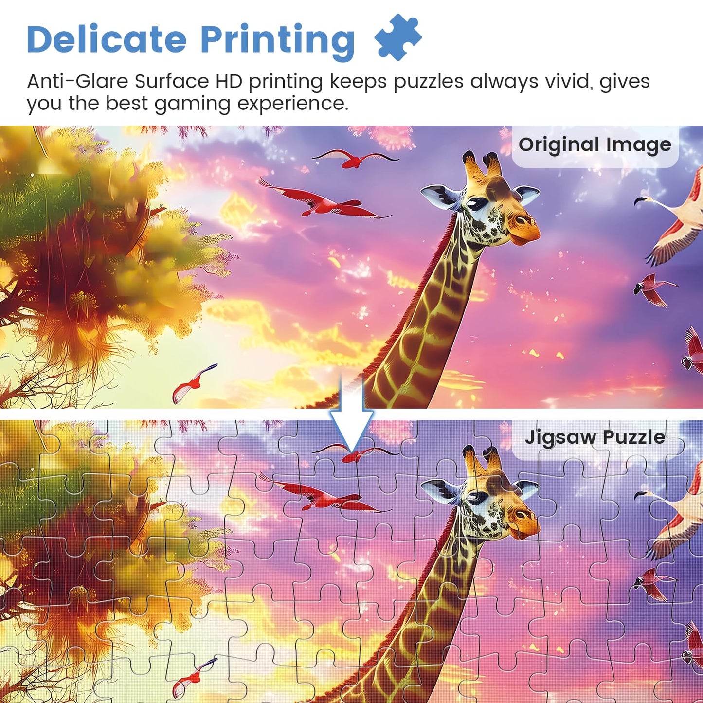 300 Piece Puzzles For Adults,Animals Of The Savannah Jigsaw Puzzle For Adults Kids Seniors,Recycled Cardboard Large Piece Puzzle 300 Piece,Family Activity Great Gift For Family Friends 20.5 * 15 In