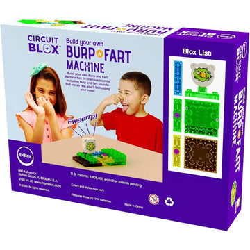 E-Blox Building Blocks Stem Circuit Kit, Build Your Own Burp & Fart Machine, Add Funny Sounds To Brick & Structure Science Proje