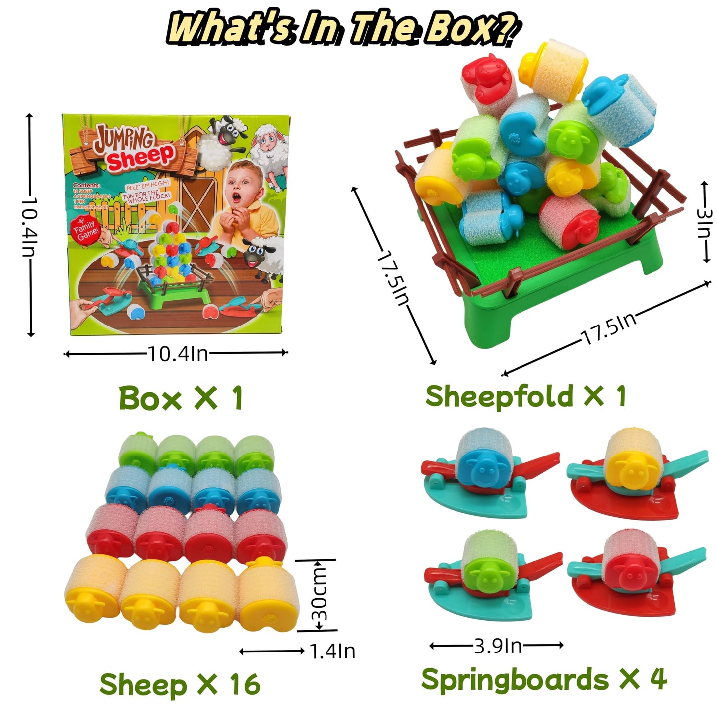Ybgocot Jumping Sheep Board Game,Catapulting Sheep Game For 4-12 Kids,Sheep Shoot Tabletop Family Game,2-4 Players