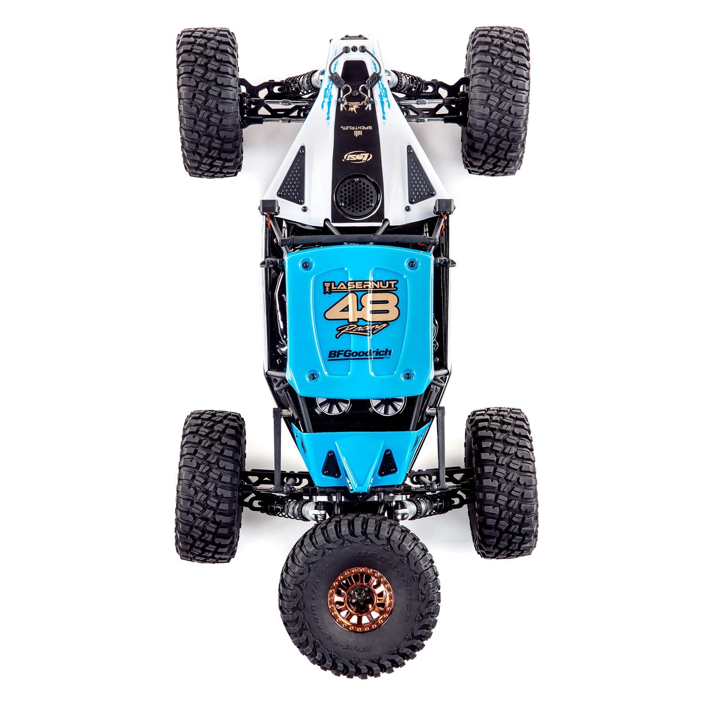 Losi 1/10 Lasernut U4 4 Wheel Drive Brushless RTR Battery and Charger not Included with Smart ESC Blue LOS03028T1