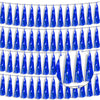 4P Blue Foil Fringe Tassel Banner Garland Metallic Tinsel Streamers Wall Hanging Curtain Backdrop Banner for Parade Floats, 2024