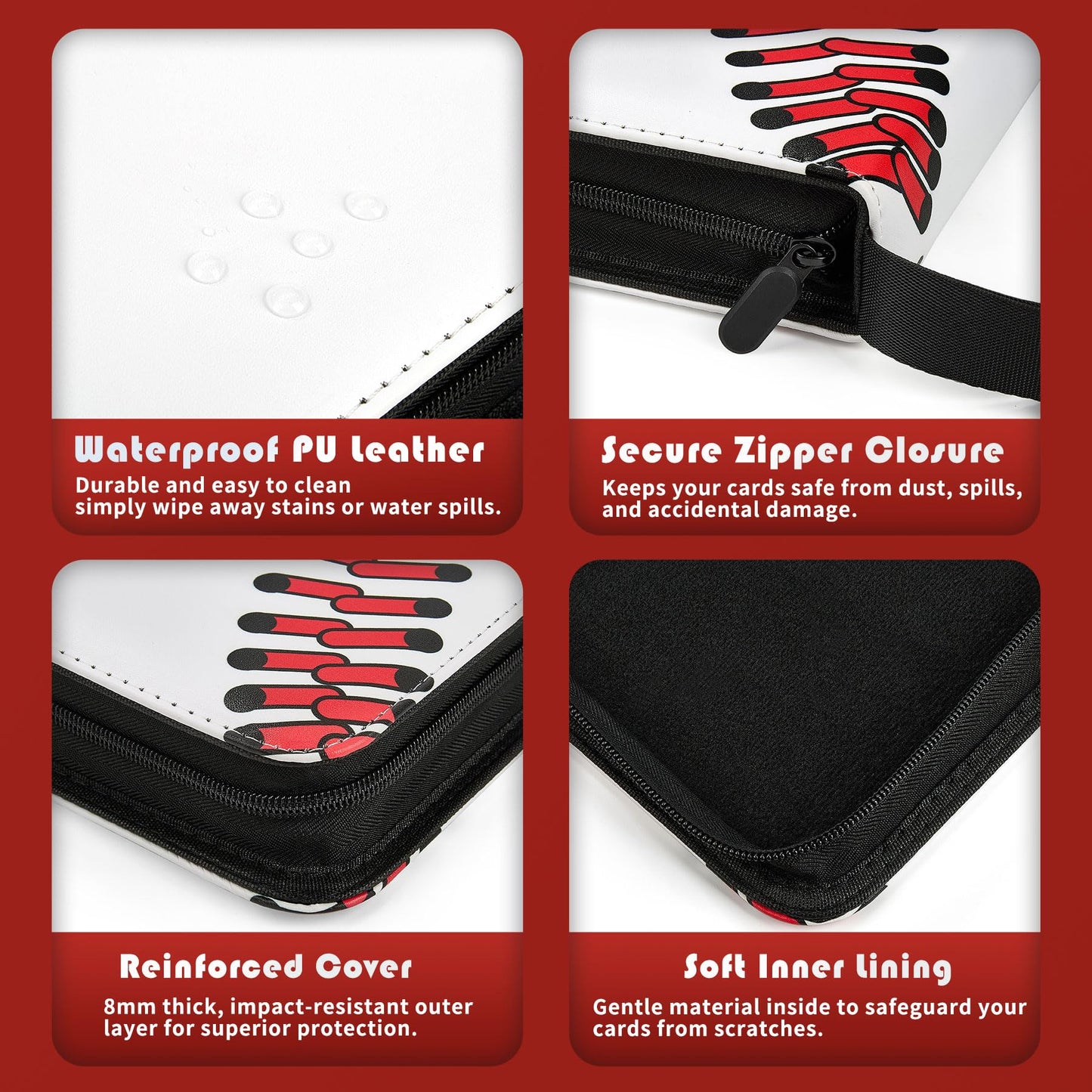 900 Pocket Baseball Card Binder - Card Holder Album with Sleeves for Sports MTG TCG Topps & Game Cards - Portable Gift Case for Boys Girls & Collectors Trading Card Display Storage Organizer