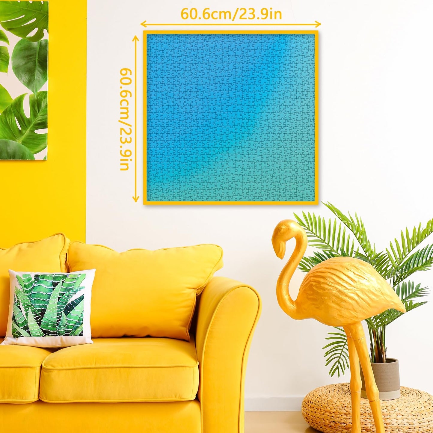 Color Puzzles for Adults 1000 Piece, Gradient Jigsaw Puzzle, Blue Color Changing Puzzle for Family Game