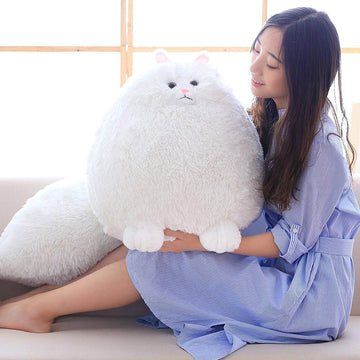 Winsterch 20-Inch Giant White Cat Stuffed Animal - Plush Fluffy Toy for Kids, Perfect Gift for Birthdays, Mother's Day, Christmas