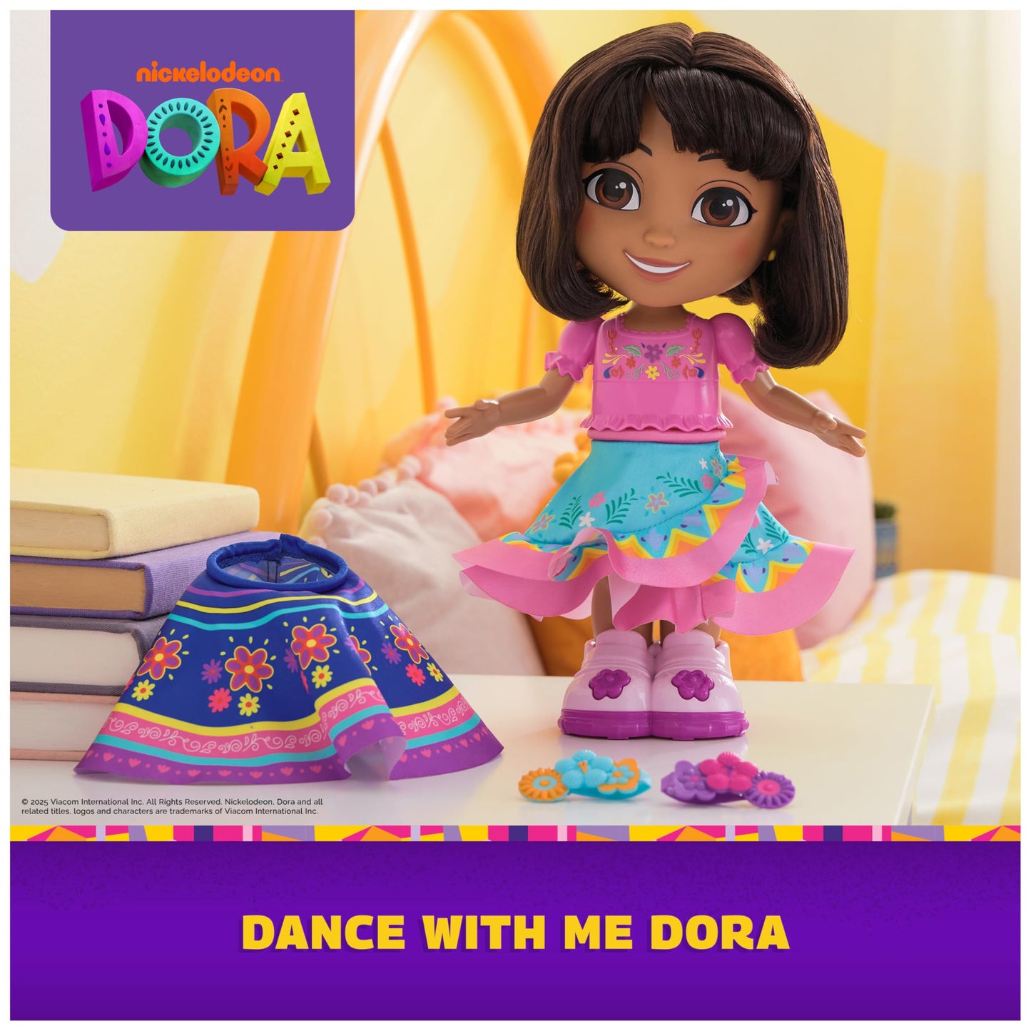 Dora, Dance With Me Dora, Interactive Dancing Doll With 2 Skirts, Bilingual Phrases & Music, Kids Toys For Girls & Boys Ages 3 A