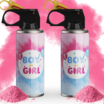 Popuparty Gender Reveal Fire Extinguisher Color Blasters, 2 Pink Blasters For Baby Girl Gender Reveal