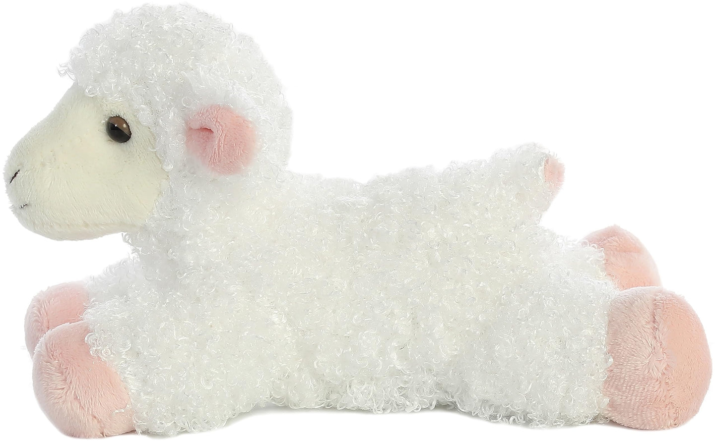 Aurora® Adorable Mini Flopsie™ Lana™ Stuffed Animal - Playful Ease - Timeless Companions - White 8 Inches