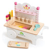 15 Pc Ice Cream Cart - Includes Ice Cream Cones, Popsicles, Scooper and Cart - Made with Premium Materials and Craftsmanship - E