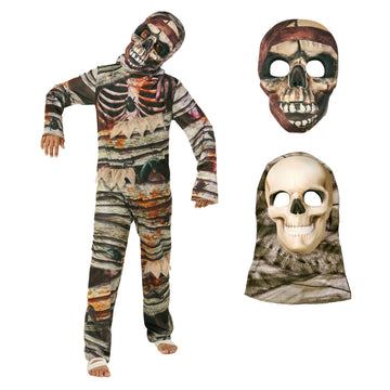 Morph Mummy Costume for Kids, 2 Faced Kids Mummy Costume, Mummy Kids Costume, Mummy Halloween Costumes for Kids, Mummy Costume f