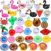 iShyan Inflatable Drink Holder 35 Pack, Multicolor PVC Fun Floaties for Pool Party, One Size, Model floatdrinkholder4