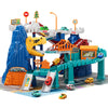 Temi Boys Dinosaur Race Track Playset, Kids Car Garage Parking Adventure Toy With 10 Mini Cars, Educational Toy Ramp Playset For