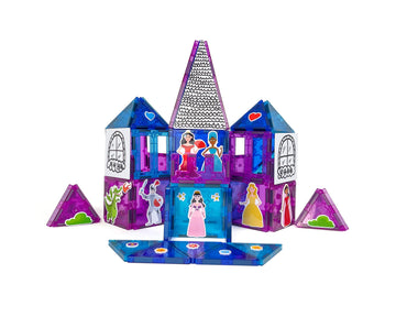 Tytan Tiles Princess Castle 60-Piece Magnetic Tiles Building Set, Adorable Kids’ Stem Toy, Creative Play, Shape & Pattern Recognition, Fine Motor Skills, Includes Storage Bag, Ages 3 And Up