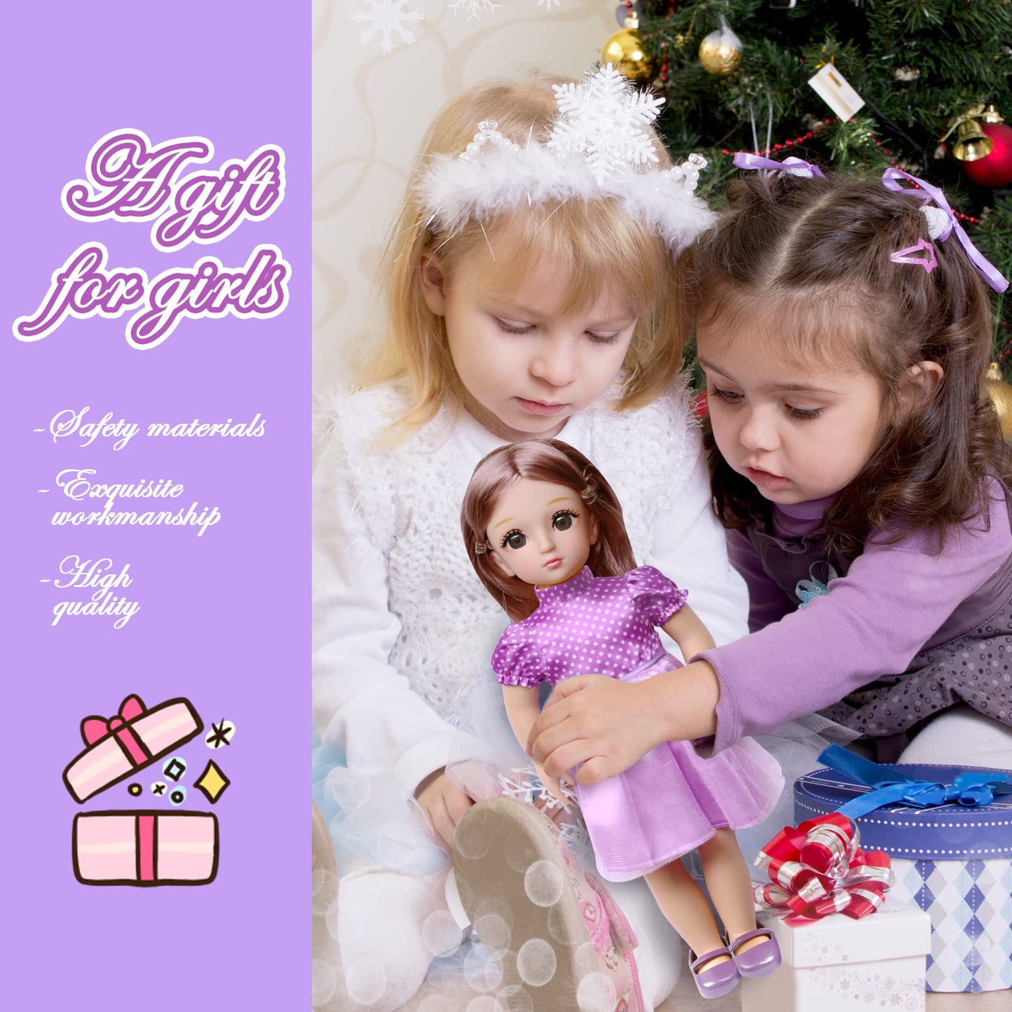 Mlcnles 18-Inch Doll Clothes Accessories - Children'S Day Present For Doll Princess Costume Dress Decorative Accessories Fits Al
