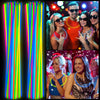 Deekin 400 Pcs 22 Inch Glow Necklaces Sticks Bulk Light Up With Connectors Party Neon Glow In The Dark For Carnival Birthday Fes