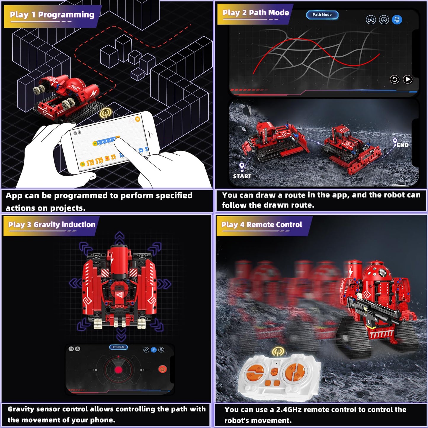 Suplanet Stem Robot Toys For Kids Ages 8-14, 5-In-1 Remote Control And App Programmable Robot Toys - 495 Pcs Diy Building Scienc