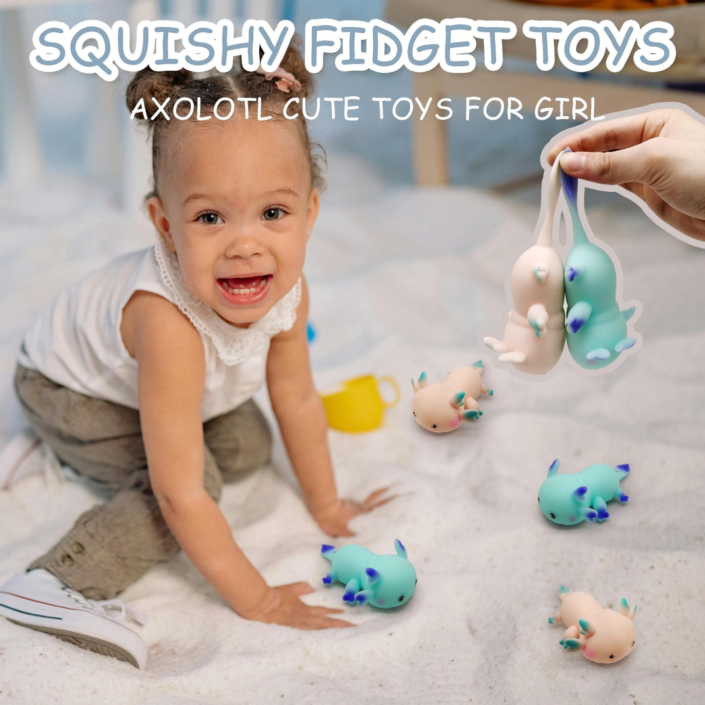 Ztatu Axolotl Squishy Animal Toys Stress Balls For Adults (2Pcs) Axolotl Squishy Fidget Toys, Sensory Toys For Kids, Party Favor