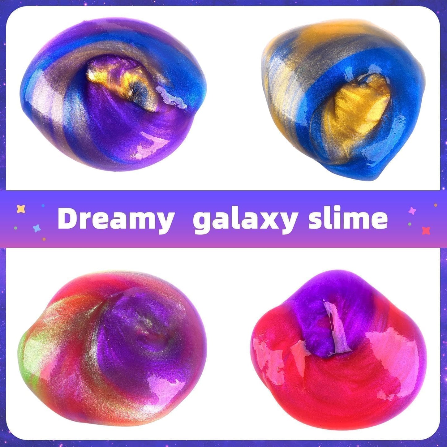 48 Pack Galaxy Slime Kit For Kids, Mini Easter Slime Party Favor Gifts, Bulk Slime Putty Toy For Girls And Boys For Sensory And Tactile Stimulation, Prize, Goodie Stuffers For Kids, Soft Non-Sticky