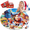 Christmas Puzzles For Kids Ages 4-6, Kids Puzzles With Santa Claus & Snowman,70 Piece Round Large Floor Puzzles For Kids Ages 3