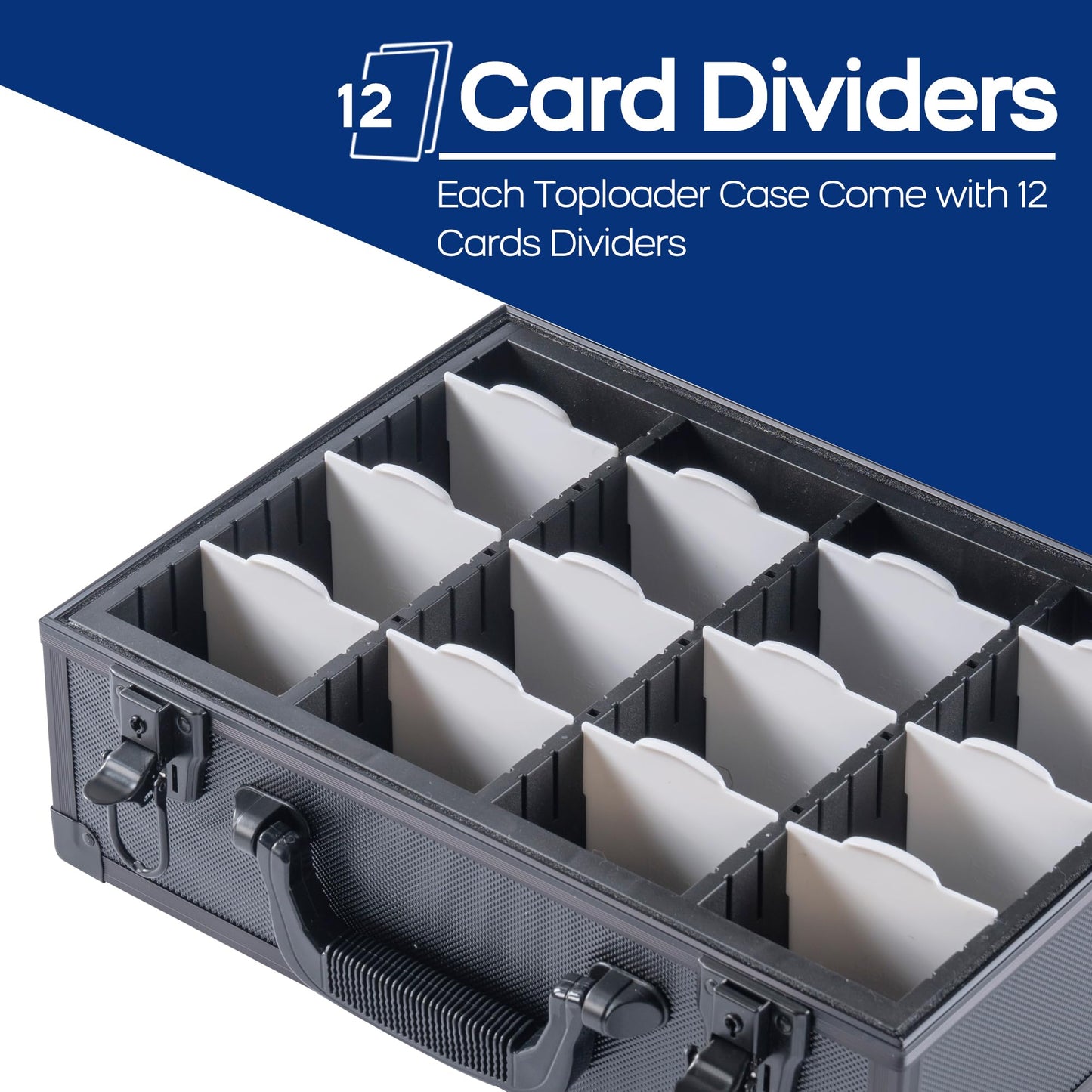 D Dacckit Toploader Storage Box With Card Dividers For 3'' X 4'' 35Pt Rigid Card Holders For Trading Cards & Sports Cards Compat