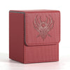 Komick enhanced PU Leather Card Storage Box for MTG Yugioh Deck Box Holds 100+ Gamegenic MTG Box with 2 Dividers for Collectible Trading Cards Deck Box TCG MTG CCG (Red Griffin)
