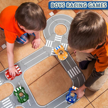 1-3 Years Old Kids Activated Light-up Car for Toddler -3-6 Years Old Inertia Drive Pull Back Car - Boys Girls Baby Birthday Xmas