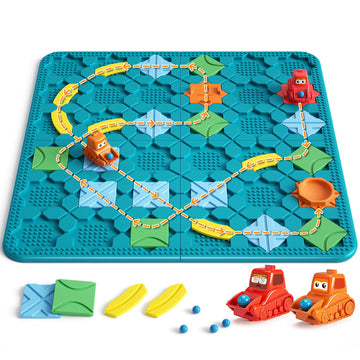 Kids Board Games Learning Toys, Stem Educational Logic Kits With 200+ Challenges & 4 Difficulty Levels, Brain Puzzles Maze Games