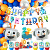 83 PCS Robot Birthday Party Decoration Robot Birthday Party Supplies Robot Birthday Balloons Robot Birthday Banner Favors Cake C