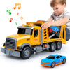 Dwi Dowellin Toy Truck Transport Cars Carrier with Racing Car for Kids Toddlers,Birthday Gifts for Boy Toddler Child 3 4 5 6 Yea