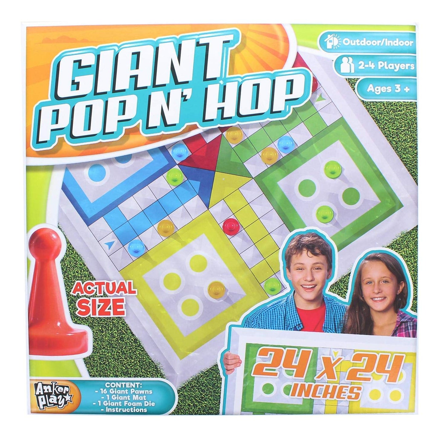 Anker Play Giant Pop N Hop Indooroutdoor Game 24X24 Inch Mat
