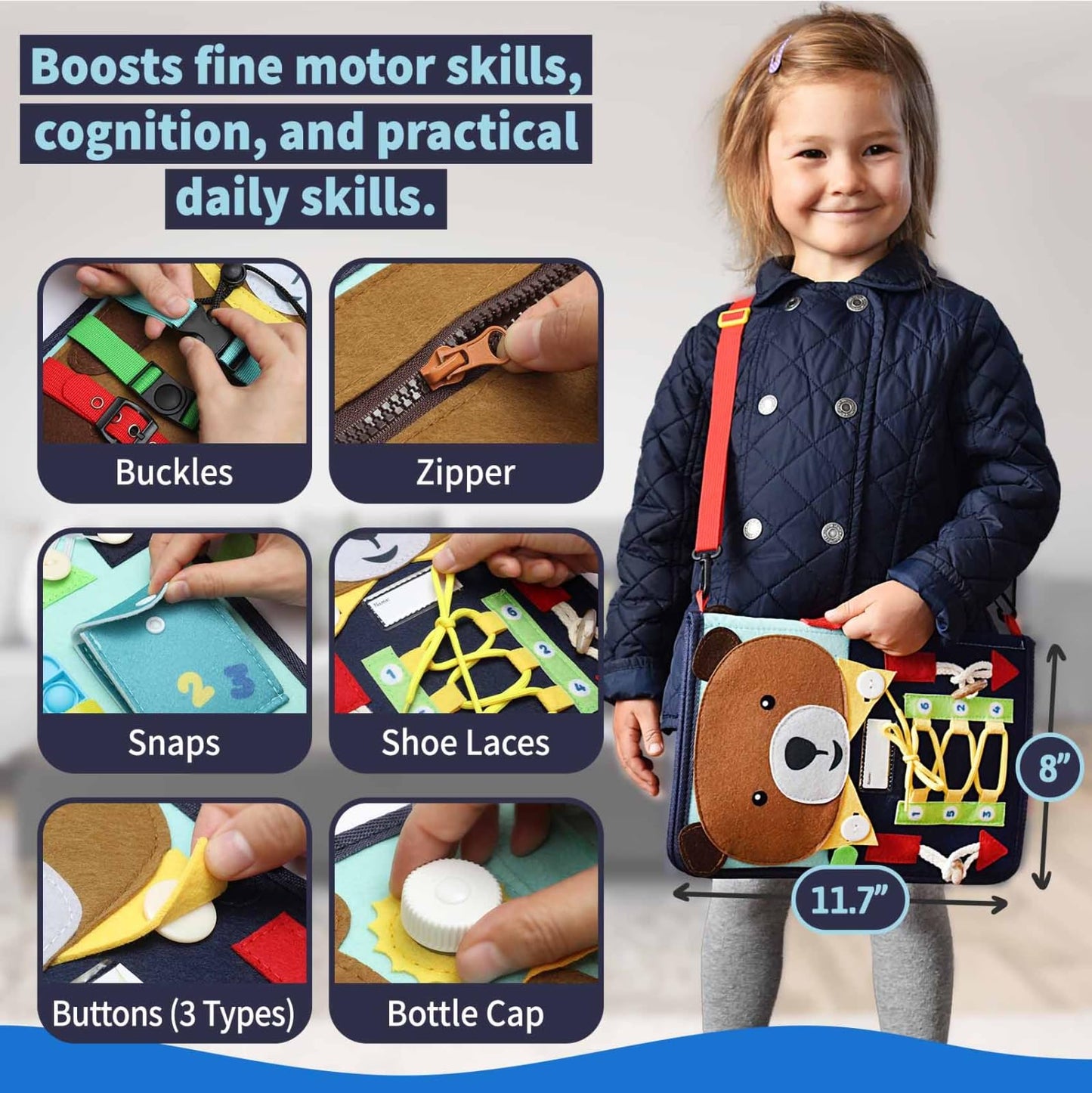 Putska Busy Book For Toddlers 2-3, Busy Board For 2 Year Old