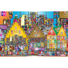 Bgraamiens Puzzle-City Street-1000 Pieces Creative Colorful City Street View Jigsaw Puzzle Color Challenge Puzzle