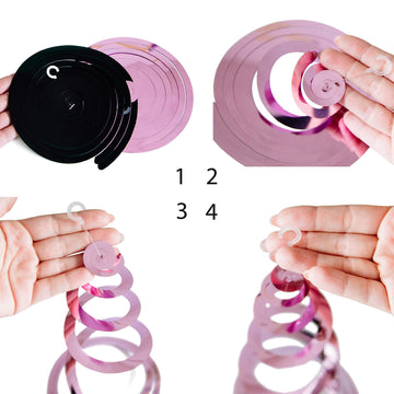 Kristin Paradise 30Ct Minnie Hanging Swirl Decorations - Ceiling Streamers for Mouse Birthday Party - Mini Mouse Theme Party Sup