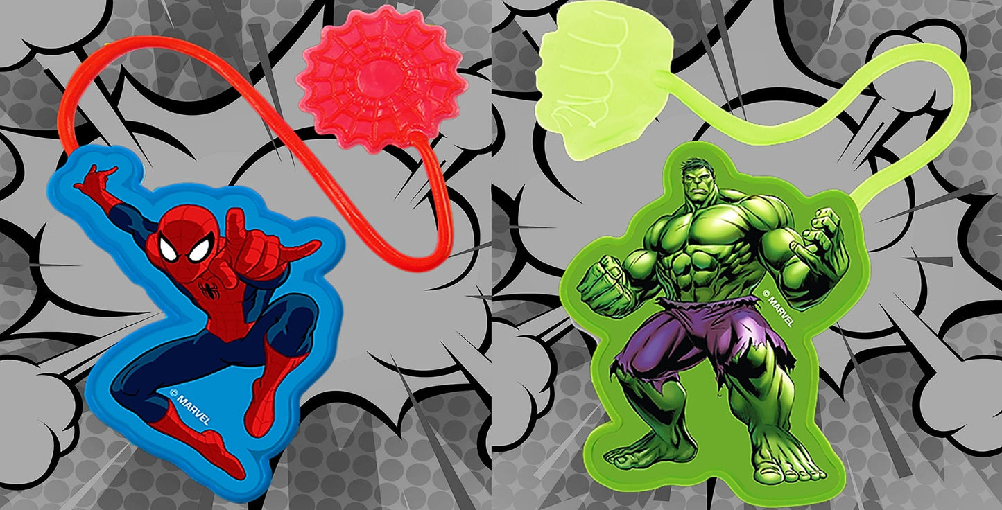 Ja-Ru Marvel Spiderman & Hulk Sticky Stretchy Fidget Toy (24 Units) Just Like Sticky Hands For Kids Bulk Treasure Box Toys For Classroom Prizes. Kids Goodie Bag Stuffers. Ab-6809-24
