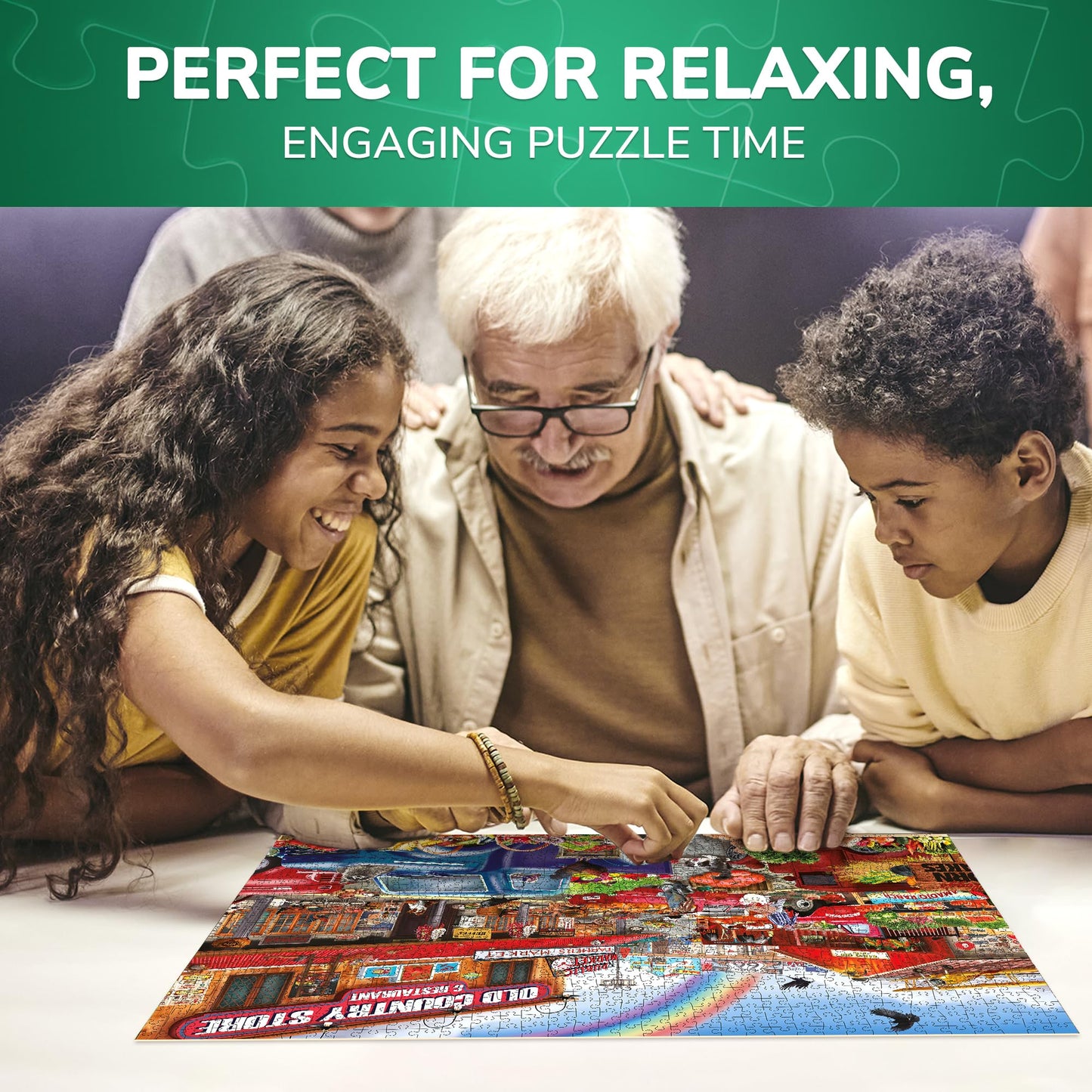 QUOKKA 1000 Pieces Puzzle for mature-themeds and Up - Jigsaw Puzzles for Men and Women - Bazaar Activity for Kids Ages 8-12 and Up - Colourful Game Toy for Family