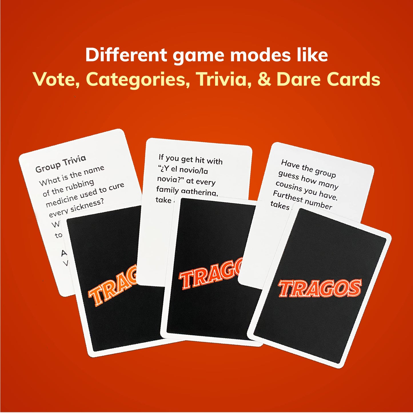 Tragos Original Game For Latinos - Relatable Hilarious Cultural Spanglish Card Game - Juegos De Mesa Para Adultos Original